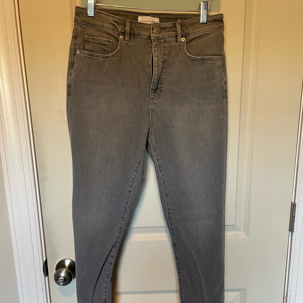Loft Grey Cropped Skinny jeans